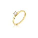 Bague solitaire victoria or jaune diamant