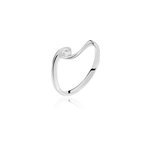Bague solitaire vrille or blanc diamant