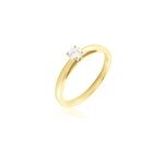 Bague soltaire iris or jaune diamant