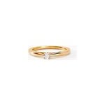 Bague soltaire iris or jaune diamant