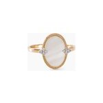 Bague tahina or jaune nacre diamant