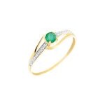 Bague tanissia or jaune emeraude