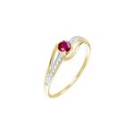 Bague tanissia or jaune rubis
