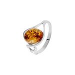 Bague titziana argent blanc ambre Bague titziana argent blanc ambre