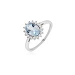 Bague trick or blanc topaze et oxyde