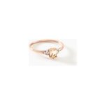Bague urbaine or rose morganite et oxyde de zirconium