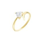 Bague valeriana or jaune oxyde de zirconium