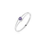 Bague veroucha or blanc amethyste