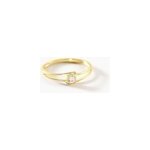 Bague veroucha or jaune oxyde de zirconium
