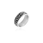 Bague viking argent blanc