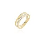 Bague vitoria plaqu or jaune oxyde de zirconium