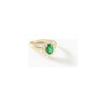 Bague vladimir or jaune emeraude et diamant