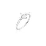 Bague winter sweetness argent blanc oxyde de zirconium