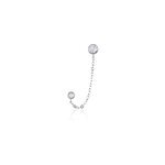 Bijou d'oreille argent blanc cheyanne oxydes de zirconium
