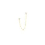 Bijou d'oreille unitaire candia or jaune oxyde de zirconium