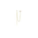 Bijou d'oreille unitaire jarvis plaqu� or jaune oxyde de zirconium