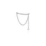 Bijou d'oreille unitaire joselyn argent blanc oxyde de zirconium