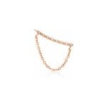 Bijou d'oreille unitaire klava argent rose oxyde de zirconium