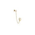 Bijou d'oreille unitaire plaqu or maverick oxyde de zirconium
