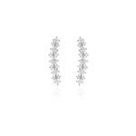 Bijoux doreilles grimpants sarida argent blanc oxyde de zirconium