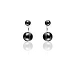 Bijoux d'oreilles alyson argent blanc cramique