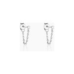 Bijoux d'oreilles fantaisia argent blanc oxyde de zirconium