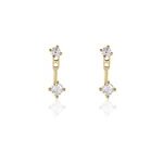 Bijoux d'oreilles plaqu or dedale oxydes de zirconium