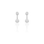 Bijoux d'oreilles rosely argent blanc