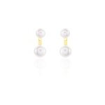 Bijoux d'oreilles seona or jaune perle de culture