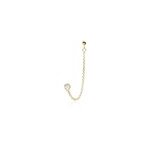 Bijoux d'oreille unitaire pendante plaqu or jaune dofi oxyde