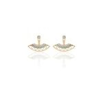 Bijoux d'oreilles zoila plaqu or jaune oxyde de zirconium