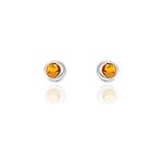 Boucles d'oreilles argent blanc franjo ambre Boucles d'oreilles argent blanc franjo ambre