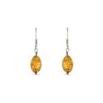 Boucles d'oreilles argent blanc ilena ambre Boucles d'oreilles argent blanc ilena ambre
