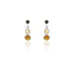 Boucles d'oreilles argent blanc rosalie ambres Boucles d'oreilles argent blanc rosalie ambres