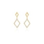 Boucles d'oreilles brody plaqu or jaune oxydes de zirconium