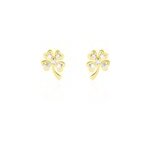Boucles d'oreilles or jaune verdiane oxydes