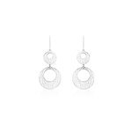 Boucles d'oreilles pendantes africa argent blanc Boucles d'oreilles pendantes africa argent blanc