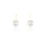 Boucles d'oreilles pendantes akoya or jaune perle de culture d'akoya Boucles d'oreilles pendantes akoya or jaune perle de culture d'akoya