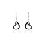 Boucles d'oreilles pendantes alena argent blanc céramique et oxyde Boucles d'oreilles pendantes alena argent blanc céramique et oxyde