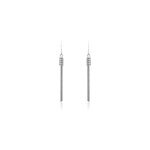 Boucles d'oreilles pendantes amaryllis argent blanc