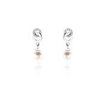 Boucles d'oreilles pendantes anilie argent blanc perle d'imitation
