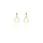 Boucles d'oreilles pendantes anne - maudae pendantes coeurs or jaune Boucles d'oreilles pendantes anne - maudae pendantes coeurs or jaune
