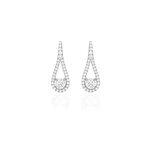 Boucles d'oreilles pendantes antonietta argent oxyde de zirconium