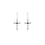 Boucles d'oreilles pendantes argent blanc florian oxydes de zirconium