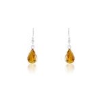 Boucles d'oreilles pendantes argent blanc mareme ambre Boucles d'oreilles pendantes argent blanc mareme ambre