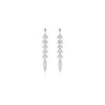 Boucles d'oreilles pendantes auxanne argent blanc