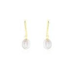 Boucles d'oreilles pendantes baroque or jaune perle de culture Boucles d'oreilles pendantes baroque or jaune perle de culture