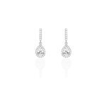 Boucles d'oreilles pendantes briony argent blanc oxyde de zirconium