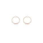 Boucles d'oreilles pendantes celene argent rose oxyde de zirconium