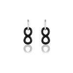 Boucles d'oreilles pendantes celinia argent blanc céramique et oxyde Boucles d'oreilles pendantes celinia argent blanc céramique et oxyde